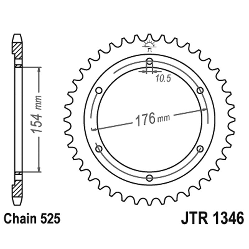 Jt Crown Jt 1146 Z44 teeth JTR1346.44
