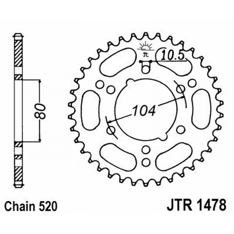 Jt Corona Jt 1478 Z36 denti JTR1478.36