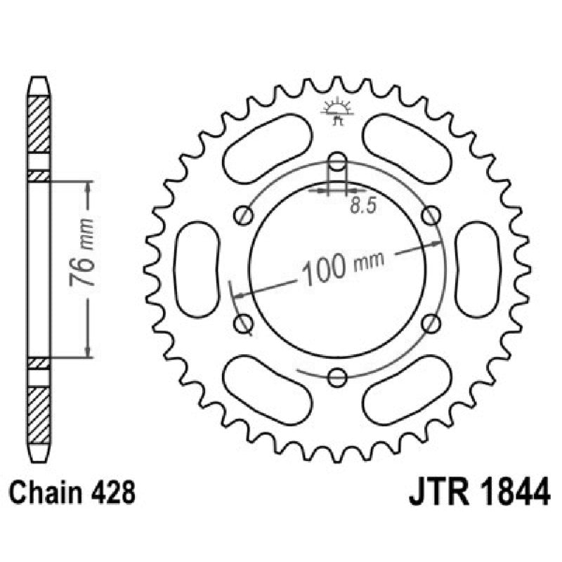 Jt Crown Jt 1844 Z52 teeth JTR1844.52