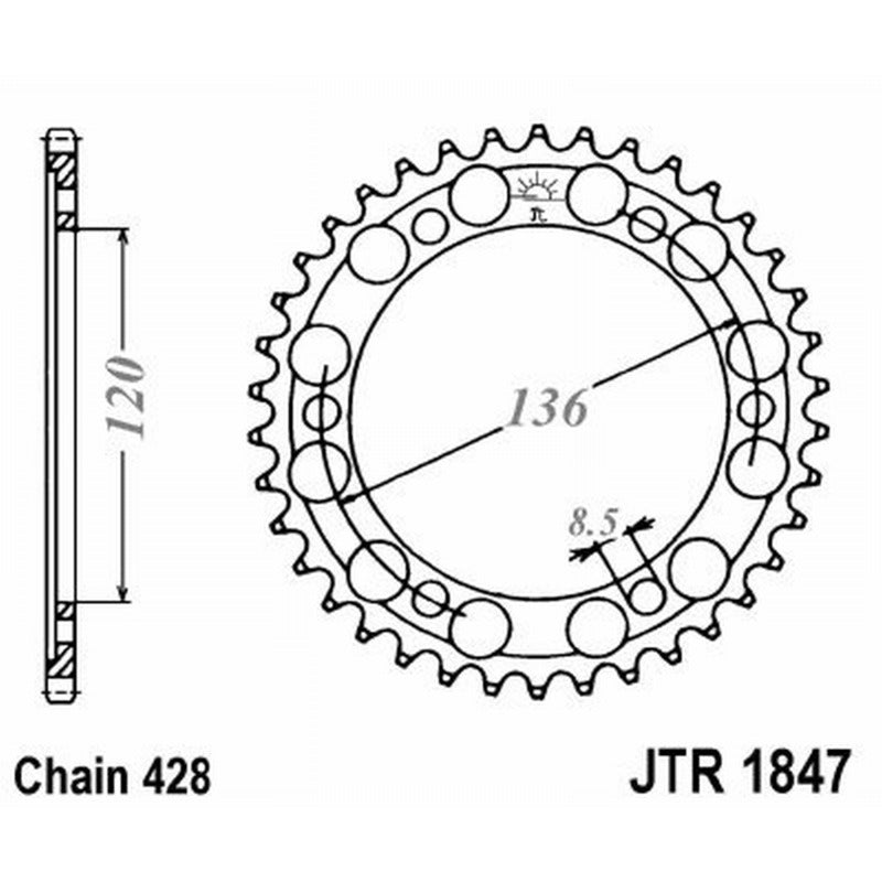 Jt Corona Jt 1847 Z47 denti JTR1847.47