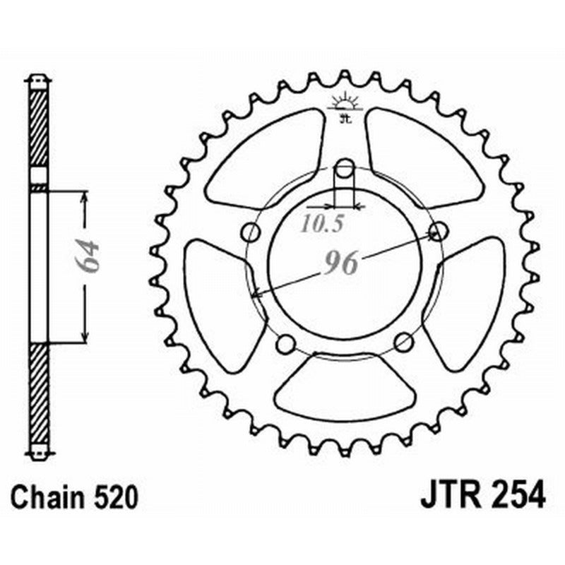 Jt Corona Jt 254 Z37 denti JTR254.37