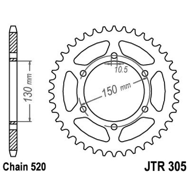 Jt Crown Jt 305 Z46 Zähne JTR305.46