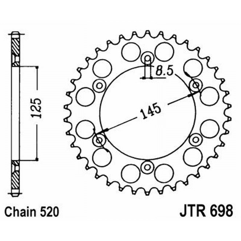 Jt Corona Jt 698 Z44 denti JTR698.44