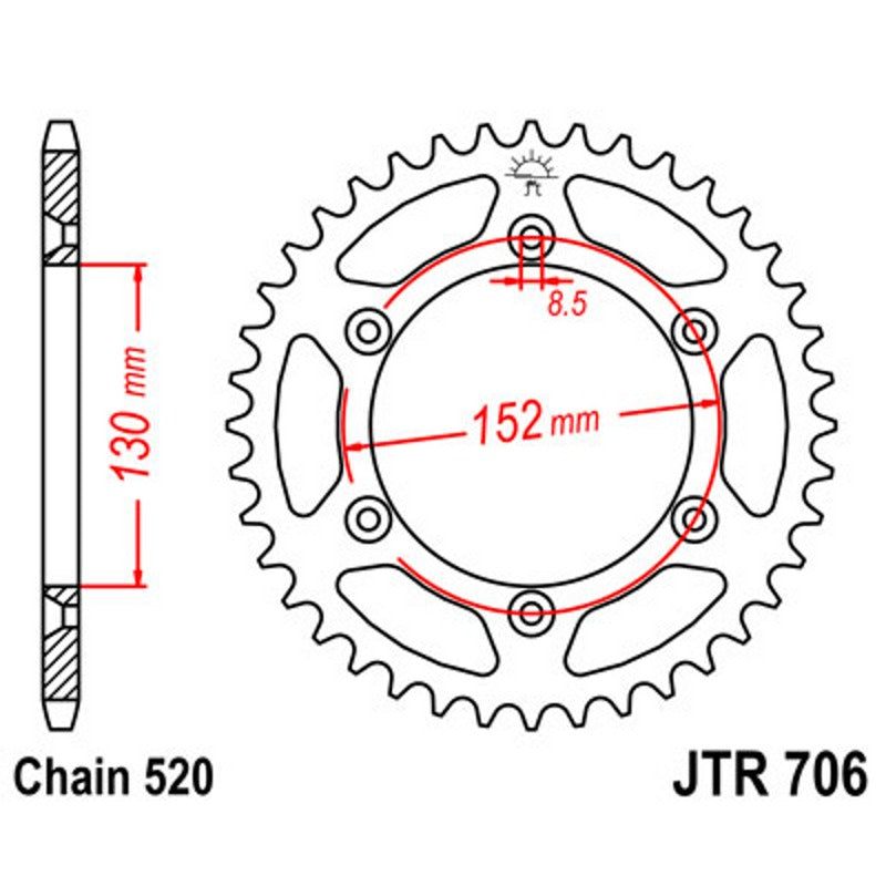 Jt Corona Jt 706 Z46 denti JTR706.46