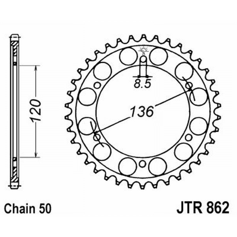 Jt Corona Jt 862 Z44 denti JTR862.44