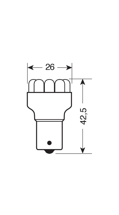 Pilot 12V Lampada Multi-Led 11 Led - (P21W) - BA15s - 1 pz - Scatola - Bianco