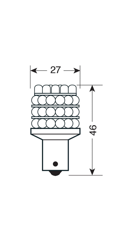 Lampa 24V Lampada Multi-Led 36 Led - (P21W) - BA15s - 1 pz - D/Blister - Blu 98301