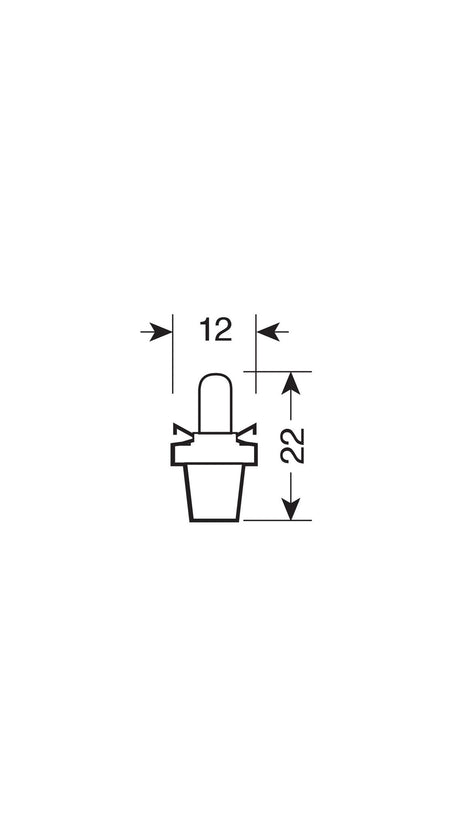 Pilot 12V Lampada cruscotto 1 Led - B8,5d - 2 pz - Scatola - Rosso