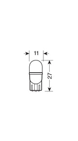 Lampa Micro Lampada LED T10 W2,1x9,5d 24V Bianco