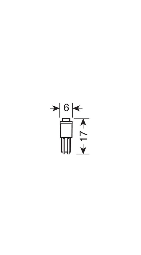 Pilot 12V Hyper-Led 2 - 1 SMD x 2 chips - (T5) - W2x4,6d - 2 pz - Scatola - Blu