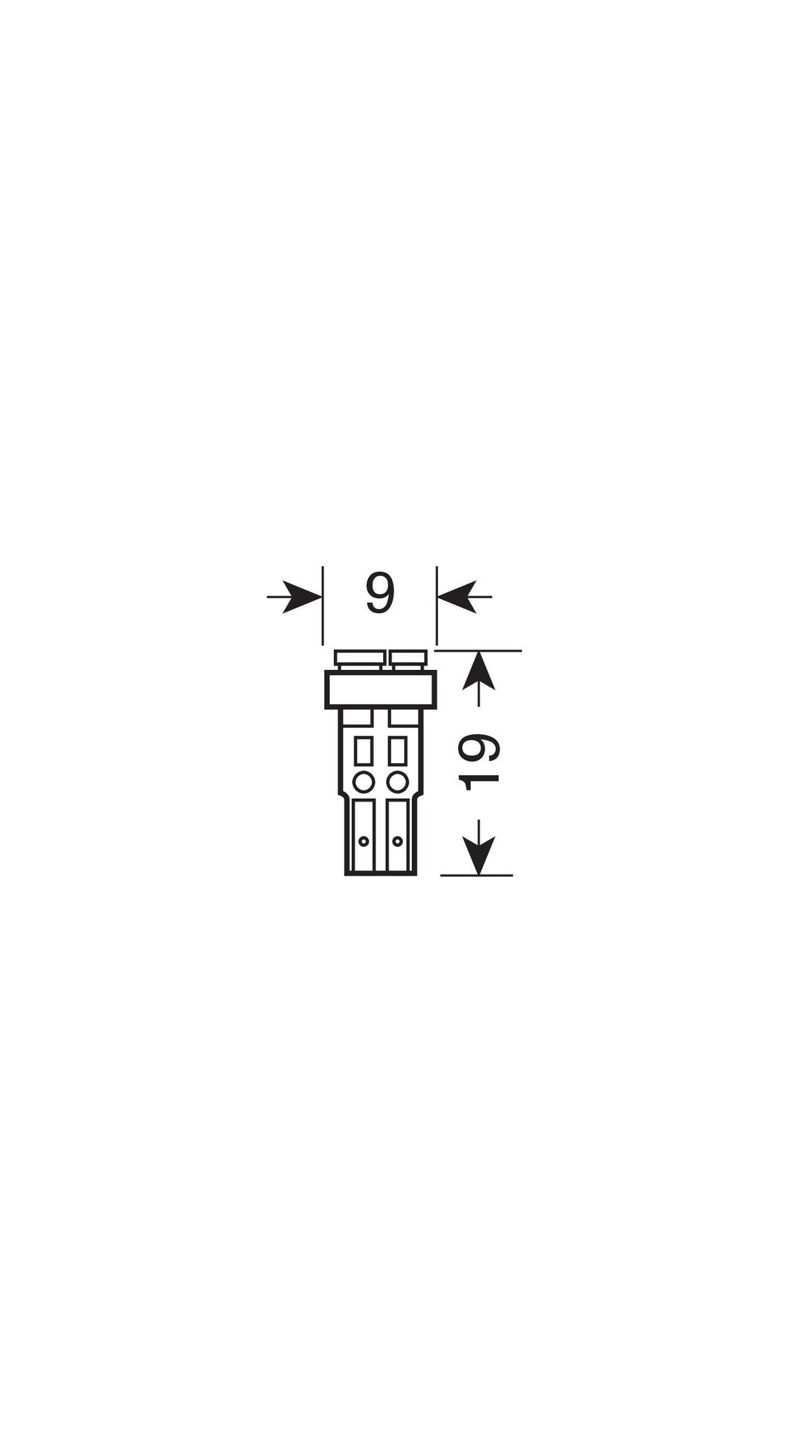 Pilot 12V Hyper-Led 3 3 SMD x 1 chip T5 W2x4,6d 2 pz Bianco 8452