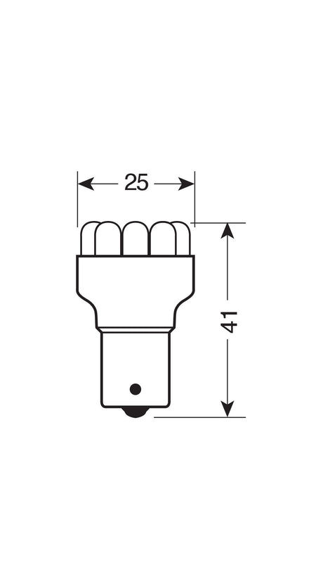 Lampa 24V Lampada Multi-Led 12 Led - (P21W) - BA15s - 1 pz - D/Blister - Blu 98309