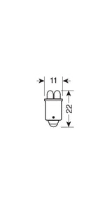 Lampa 24V Micro lampada 4 Led - (T4W) - BA9s - 2 pz - D/Blister - Rosso 98333