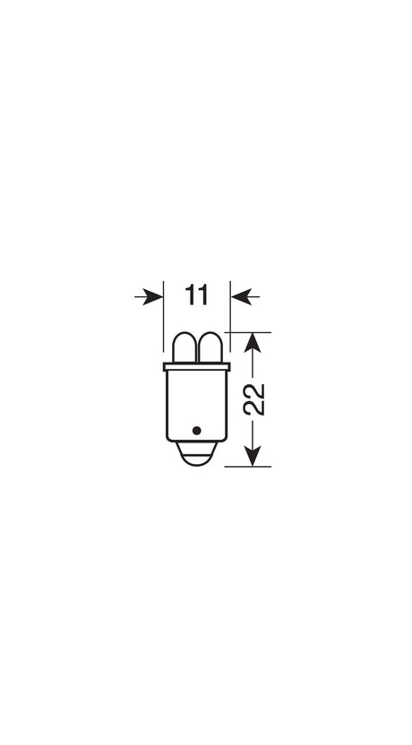 Lampa 24V Led Series - 4 Led - (T4W) - BA9s - 2 pz - D/Blister - Blu 98332