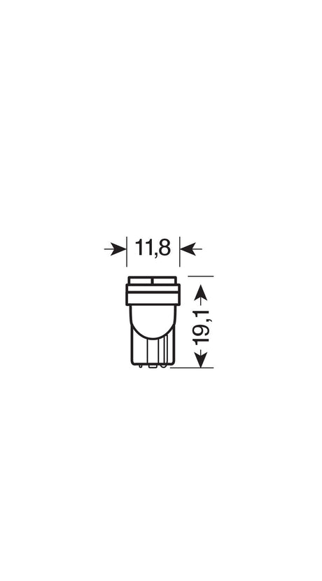 24/28V Hyper-Led 6 2 SMD x 3 chips T10 W2,1x9,5d 2 pz Bianco Doppia polarità 98239