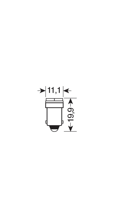24/28V Hyper-Led 6 2 SMD x 3 chips T4W BA9s 20 pz Sacchetto Bianco doppia pol. 98254
