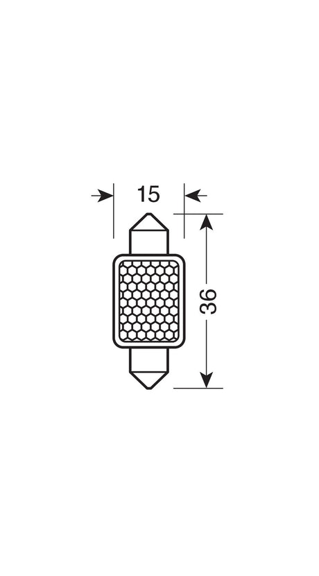 Pilot 12V Hyper-Led 27 27 SMD x 1 chips 15x35 mm SV8,5-8 1 pz Bianco