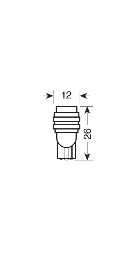 Pilot 12V Hyper-Led 3 - 1 SMD x 3 chips - (T10) - W2,1x9,5d - 2 pz - Scatola - Bianco - Doppia polarità