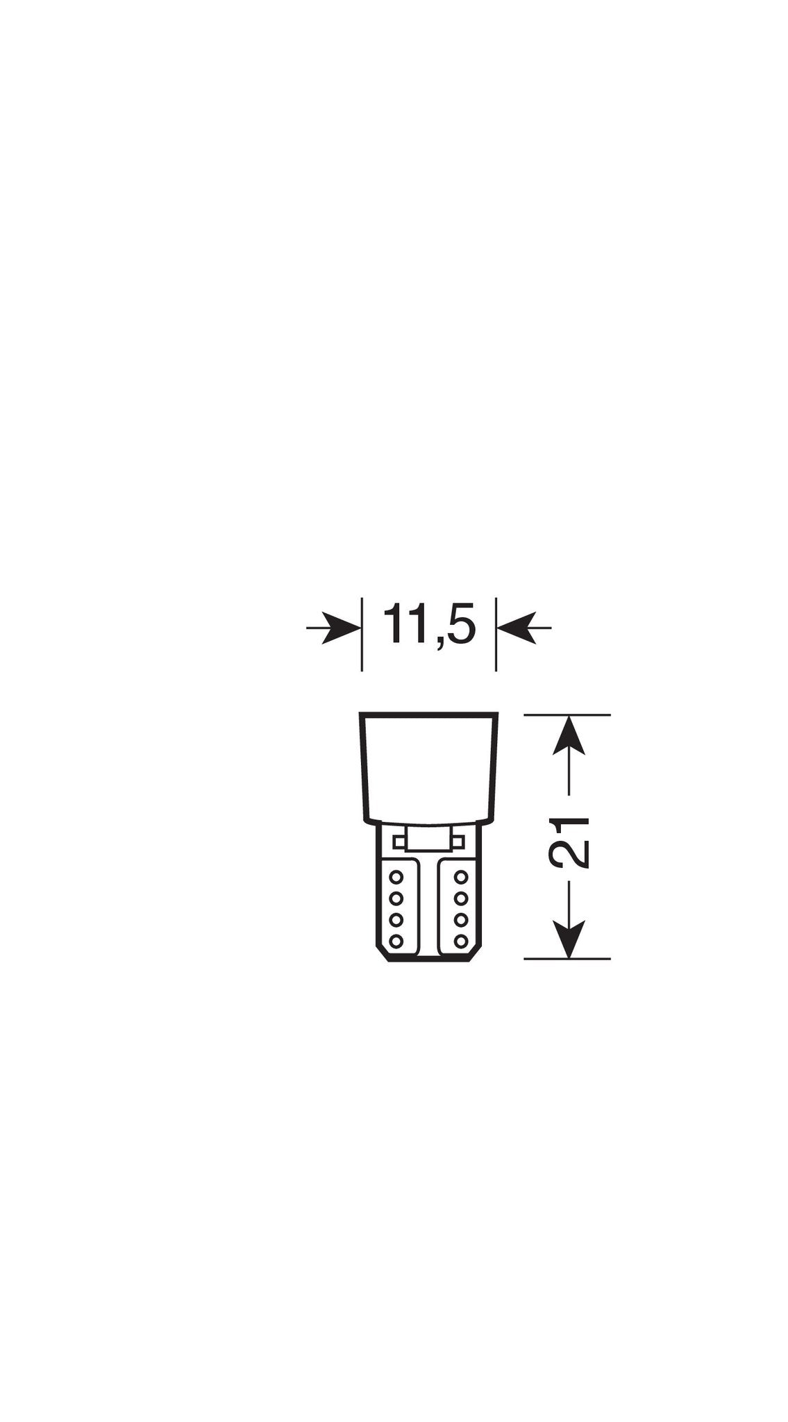 Pilot 24-30V Led series 6 Led SMD T10 W2,1x9,5d 2 pz Busta Arancio res. inc.