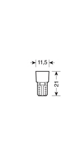 Pilot 24-30V Led series 6 Led SMD T10 W2,1x9,5d 2 pz Busta Arancio res. inc.