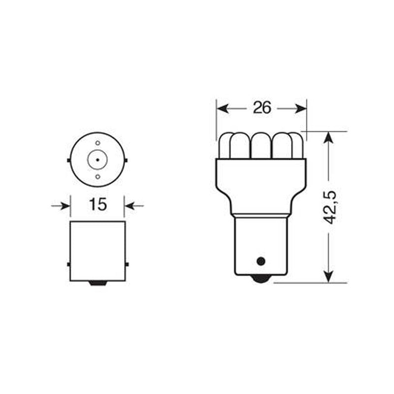 Okyami Blister 1 lampadina Led 12v Ba15S bianca con Funzione Buzzer E03002802
