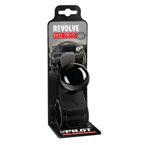 Pilot Revolve, pomo de volante de aluminio anodizado negro, soporte negro