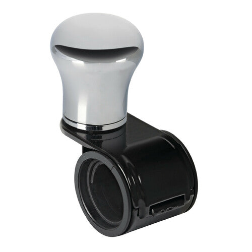 Pilot Revolve, verchromter Aluminium-Lenkradknauf, schwarze Halterung