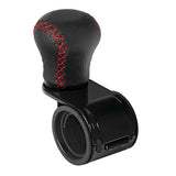 Pilot Revolve, pomello volante in pelle con cuciture rosse, staffa nera