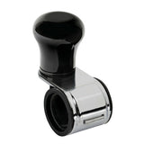 Pilot Revolve, pomello volante in alluminio anodizzato nero, staffa cromata