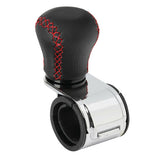 Pilot Revolve, pomello volante in pelle con cuciture rosse, staffa cromata