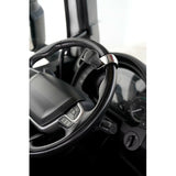 Pilot Revolve, Lederlenkradknauf mit silbernen Ziernähten, Chromhalterung