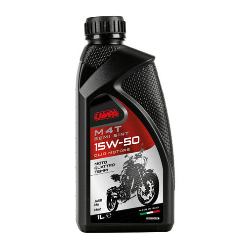 Aceite de motor para motocicletas de 4 tiempos Lampa M4T Semi Sint 15W-50 - 1 L 00413
