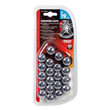 Tapas cromadas Pilot, cubiertas para pernos de acero cromado - diámetro 19 mm