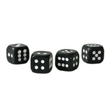 Juego de 4 tapones de válvula Pilot California-Dices, color negro