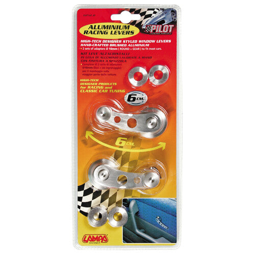 Palancas Pilot Racing, kit elevalunas - 6 cm - Aluminio