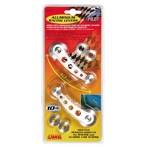 Pilot Racing Levers, kit leve alzacristalli - 10 cm - Alluminio