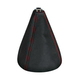 Funda de cuero premium para palanca de cambios Pilot - Negro/Rojo