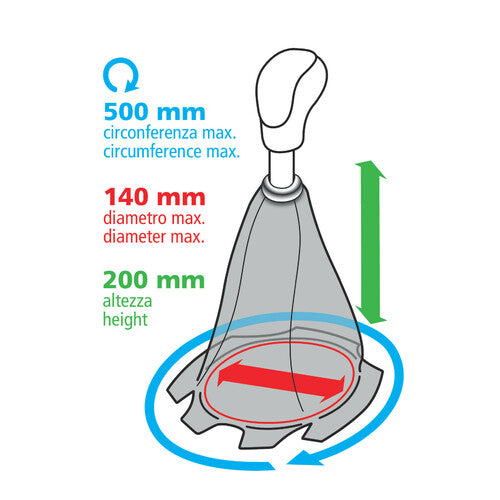 Pilot Premium Leather Gear Shift Boot - Black/Red