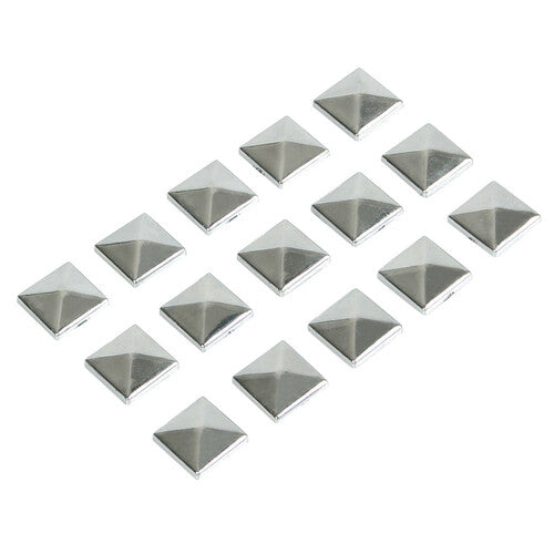 Pilot Dekor-Ziernieten, Chromnieten, 15 Stück – 10 x 10 mm