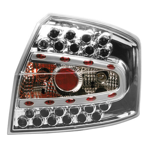 Pilot Coppia fanali posteriori LED - compatibile per Audi A4 (11/00-12/04) - Cromo