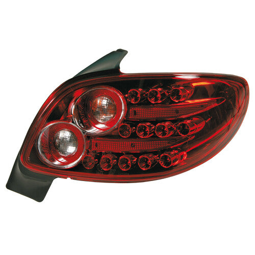 Par de luces traseras LED Pilot - Compatible con Peugeot 206 (9/98>) - Rojo