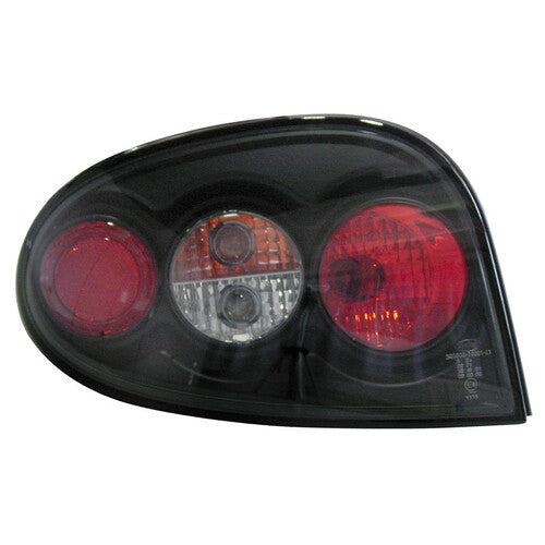 Par de luces traseras de piloto - Compatible con Renault Megane (9/99-9/03) - Negro