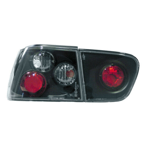 Pilot Coppia fanali posteriori - compatibile per Seat Ibiza (8/99-2/02) - Nero