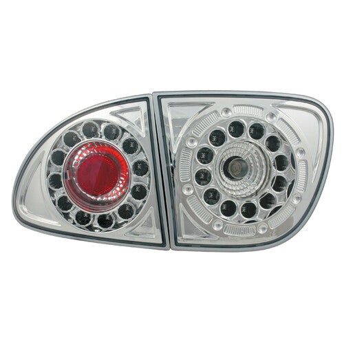Pilot Coppia fanali posteriori LED - compatibile per Seat Leon (11/99>9/05) - Cromo
