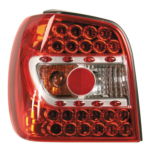 Par de luces traseras LED Pilot - Compatible con VW Polo (9/94-10/99) - Rojo