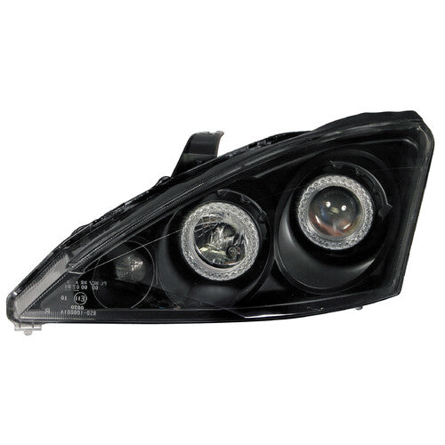 Pilot Coppia fanali anteriori Angel-Eyes - compatibile per Ford Focus (10/00-12/04) - Nero