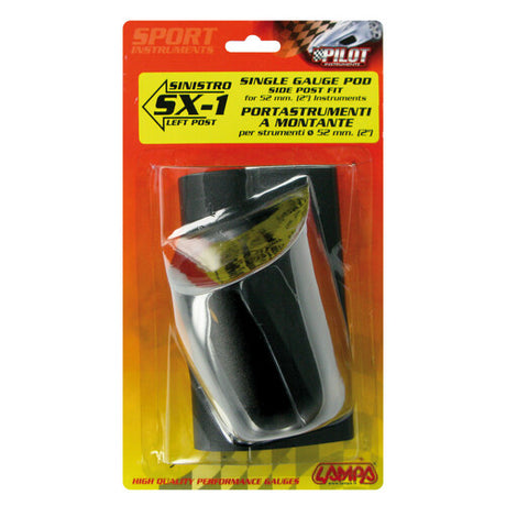 Pilot Instrument Panel 1 Hole (52mm) - Black - Left