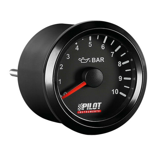 Manómetro analógico Pilot Black, presión de aceite - 2 (52 mm)