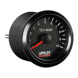 Manómetro analógico Pilot Black, presión de aceite - 2 (52 mm)