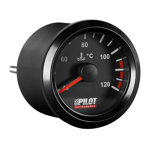 Manómetro analógico Pilot Black, temperatura del agua - 2 (52 mm)